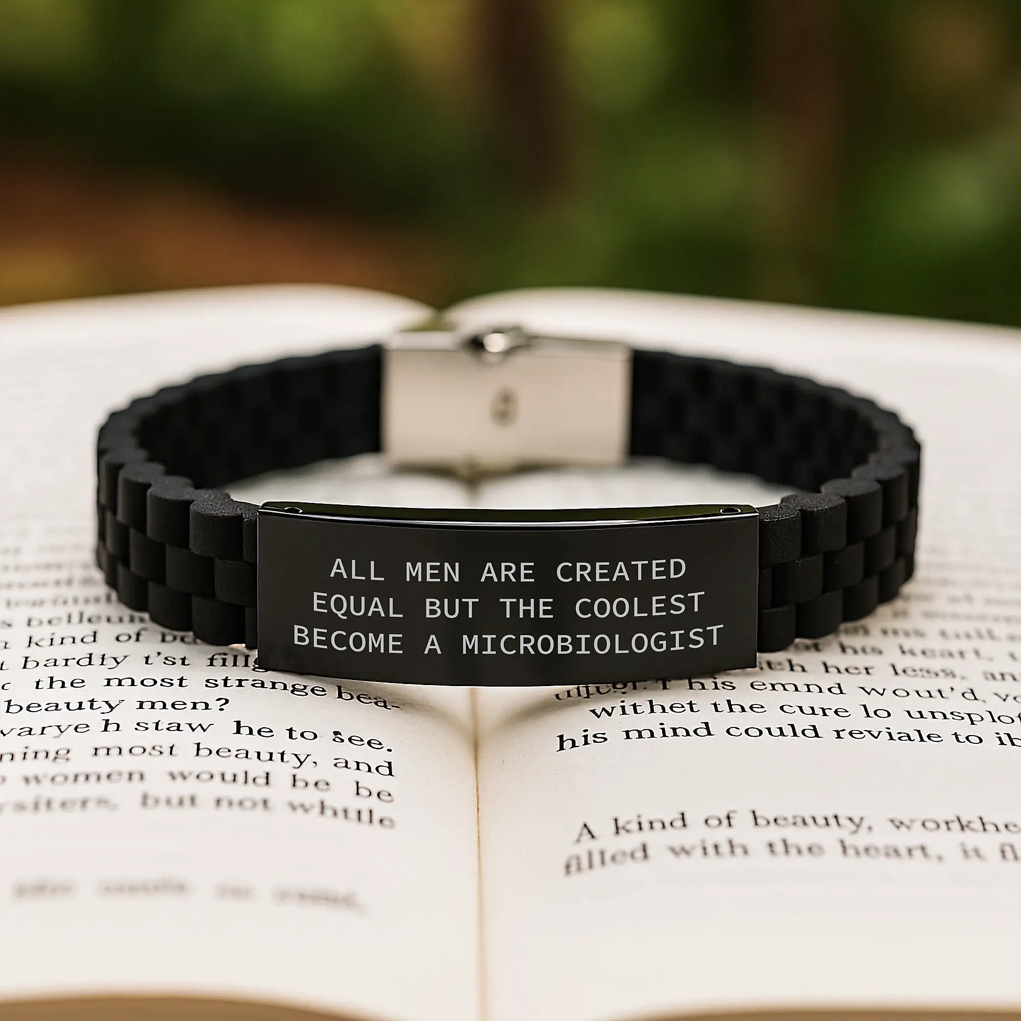 Microbiologist Keepsake Glidelock Bracelet Birthday Gift for Him - Image 2