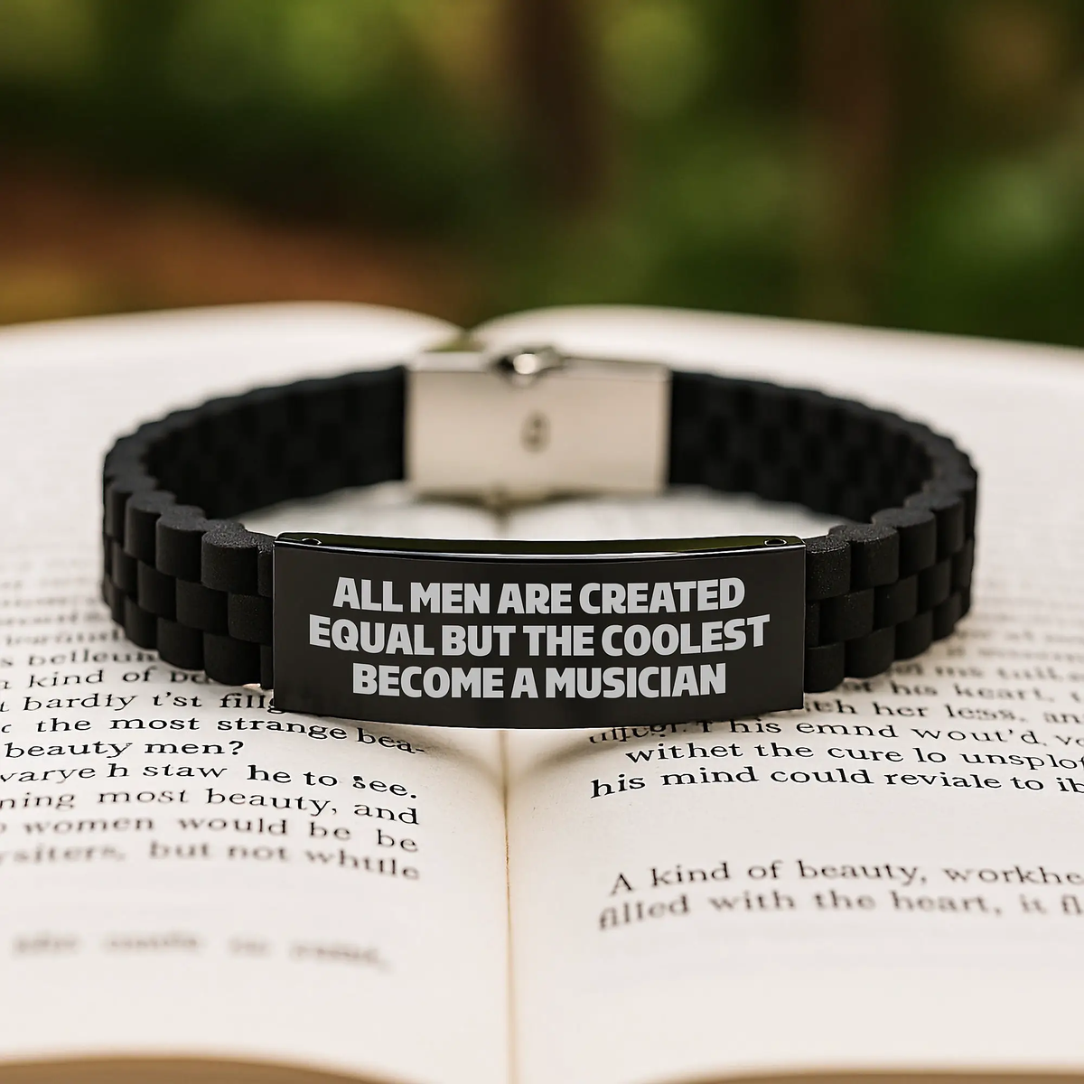 Musician Gift for Him A Cool Keepsake Bracelet - All Men Are Created - Image 2