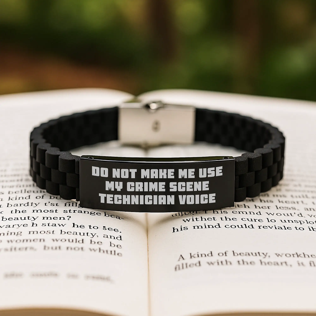 Funny Crime Scene Technician Gifts from Friends - Glide lock Clasp Bracelet for Crime Scene Technician Women - Mother's Day Unique Gifts - Image 2
