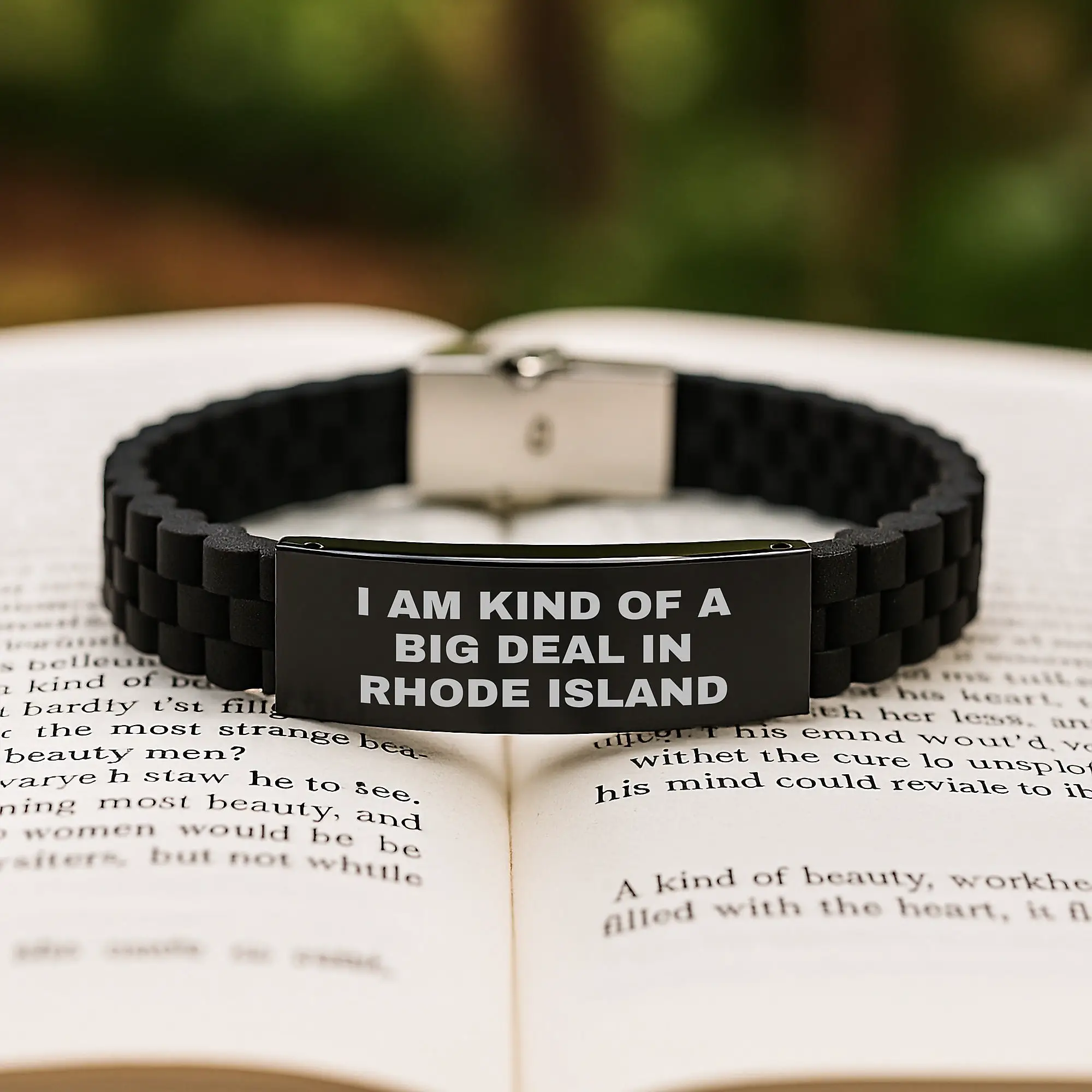 Rhode Island Keepsake Glidelock Bracelet for Him Birthday Gift - Image 2