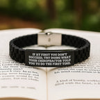 Funny Chiropractor Gifts from Men to Chiropractor Friends - Inspirational Quote Glide lock Clasp Bracelet for Graduation Unique Gifts
