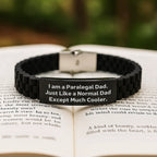 Funny Paralegal Gifts from Dad, Unique Christmas Unique Gifts for Paralegal Dads, Glide lock Clasp Bracelet