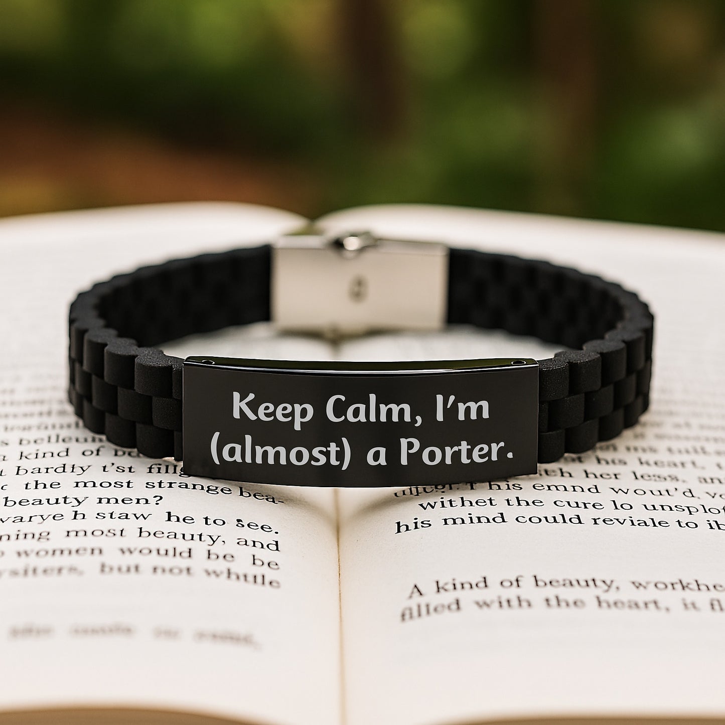 Funny Porter Gifts - Keep Calm Gifts from Men to Porter - Glide lock Clasp Bracelet for Men, Women, Friends, Family, Coworkers - Unique Christmas Unique Gifts for Porter - Image 2