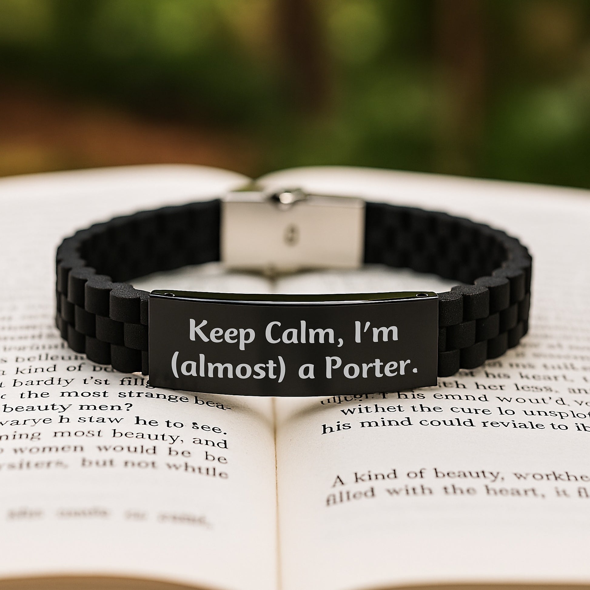 Funny Porter Gifts - Keep Calm Gifts from Men to Porter - Glide lock Clasp Bracelet for Men, Women, Friends, Family, Coworkers - Unique Christmas Unique Gifts for Porter - Image 2