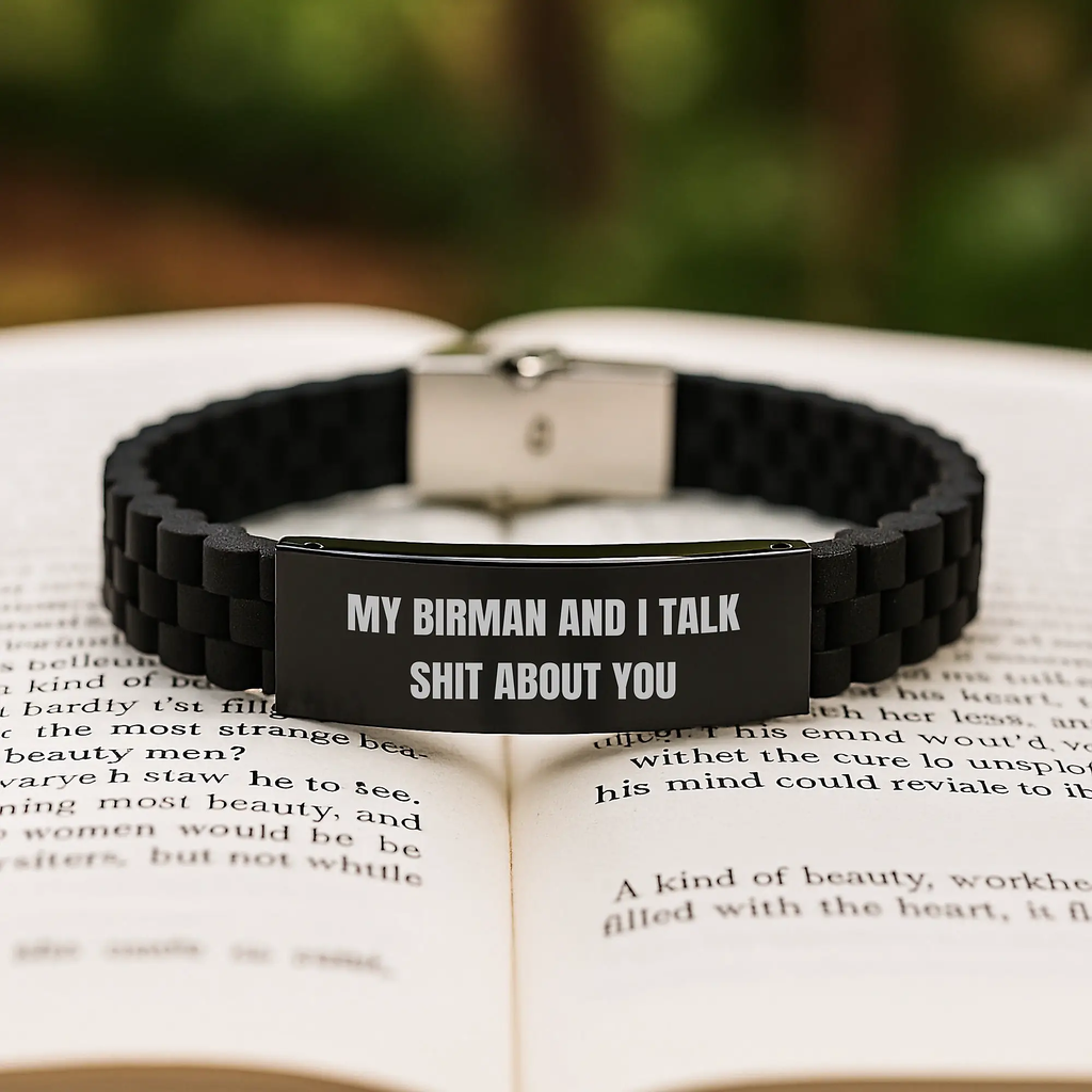 Funny Birman Cat Gifts for Men, Glide lock Clasp Bracelet with Quote My Birman And I Talk Shit About You, Unique Father's Day Ideas for Son - Image 2