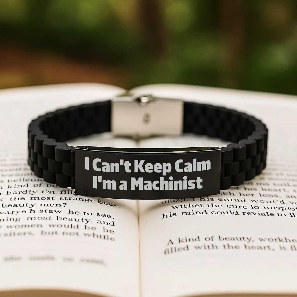 Funny Machinist Gifts from Men to Friends - Glide lock Clasp Bracelet with Inspirational Quote - Great Christmas Unique Gift for Women or Family