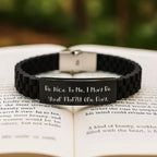 Funny Florist Gifts from Friends, Funny Christmas Unique Gifts for Florist, Glide lock Clasp Bracelet Quote 'Be Nice To Me' Encouragement