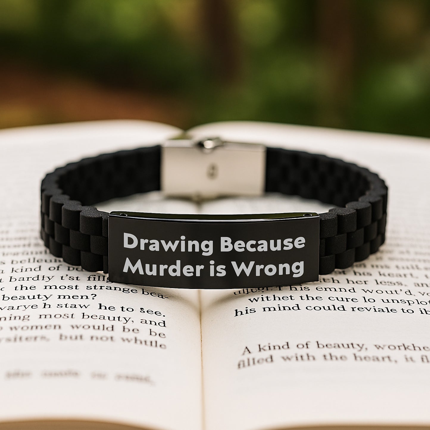 Funny Drawing Quotes Glide lock Clasp Bracelet Gifts for Men Women Friends Family - Unique Christmas Unique Gift Ideas from Friends - Image 2