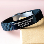 Funny Podiatrist Gifts, Birthday Unique Gifts for Podiatrist Friends, Glide lock Clasp Bracelet for Podiatrist - Image 3