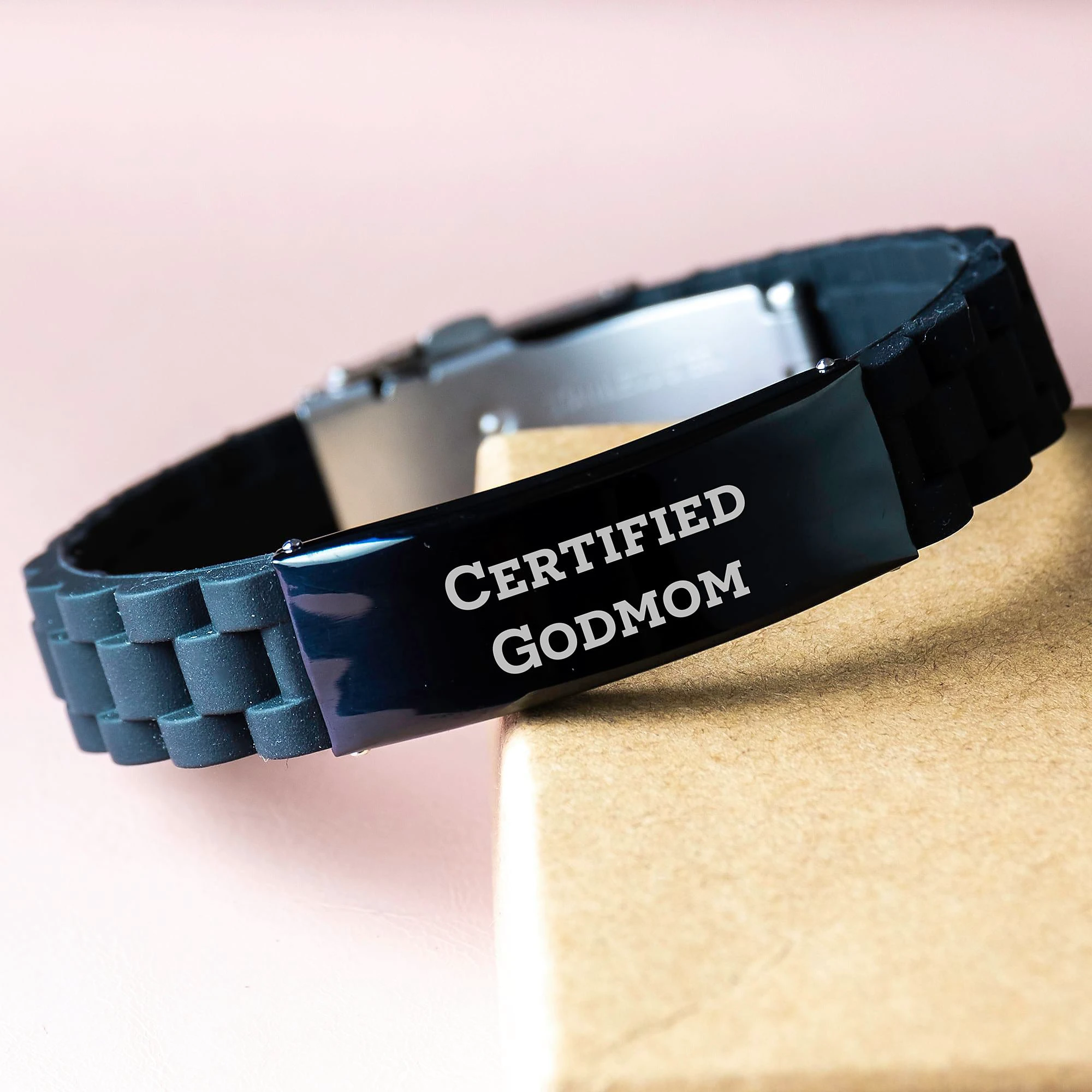 Funny Certified Godmom Christmas Unique Gifts from Men - Glide lock Clasp Bracelet for Godmom