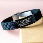 Cardigan Welsh Corgi Dog Gifts, Funny Quote Dad, Glide lock Clasp Adjustable Birthday Unique Gift for Men from Friends, Perfect Unique Jewelry for Cardigan Welsh Corgi Dog Lovers