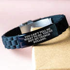 French Bulldog Lover's Funny Quote Glide lock Clasp Bracelet, Gifts from Friends, Unique Valentine's Gifts for Women, French Bulldog Enthusiasts
