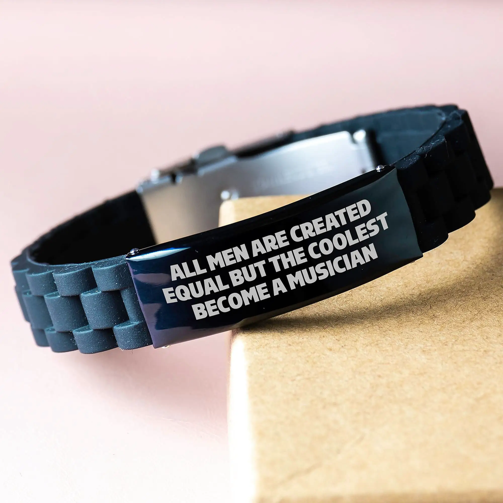 Musician Gift for Him A Cool Keepsake Bracelet - All Men Are Created - Image 3