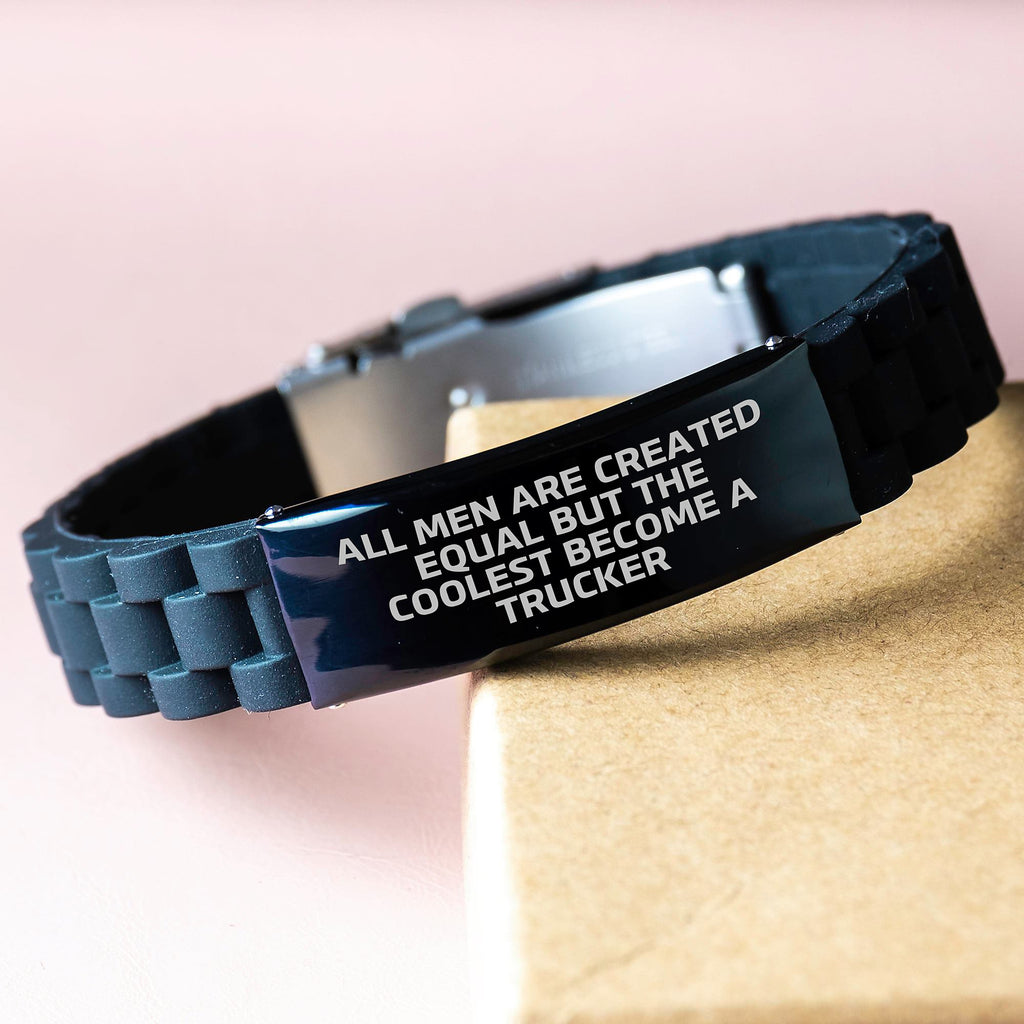Trucker Gift for Him A Cool Keepsake Bracelet with a Humorous Saying - Image 3