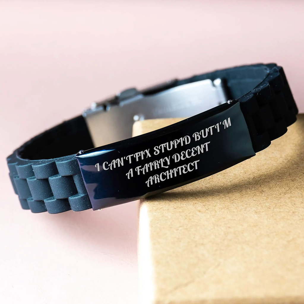 Funny Architect Glide lock Clasp Bracelet Gifts for Men Friends Coworkers Family - Graduation Unique Presents from Men Women Friends Coworkers Family - Image 3