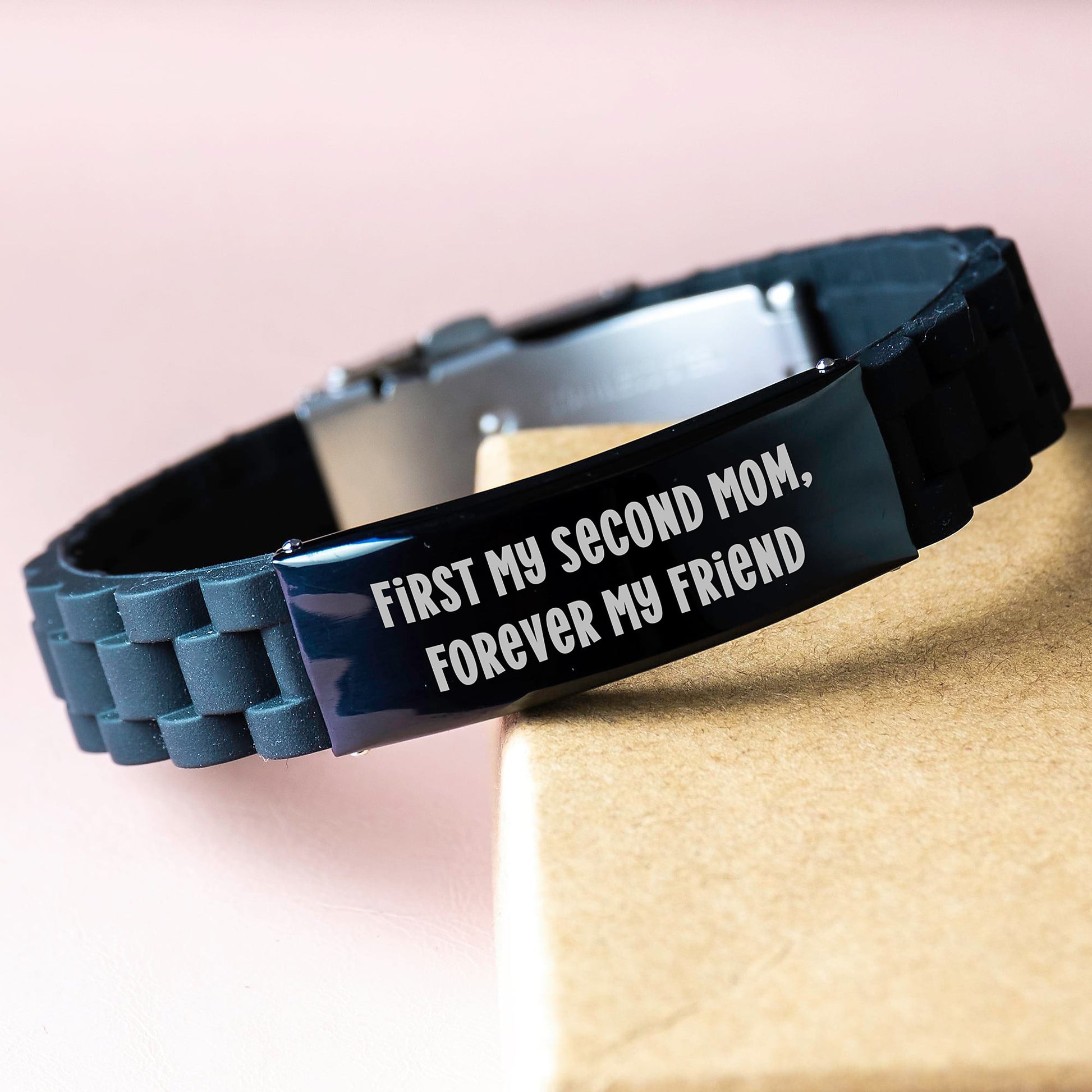 Funny Second Mom Gifts, Glide lock Clasp Bracelet, Inspirational Quote - Gifts from Family for Second Mom, Christmas Unique - Image 3