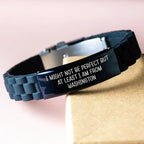 Washington State Gifts Funny Quote Glide lock Clasp Birthday, 'I Might Not Be Perfect But At Least I Am From Washington' from Friends, 'Washington State Proud Gifts for Men and Women'