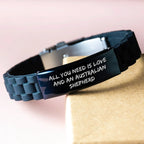 Australian Shepherd Dog Lovers Gifts from Friends - Inspirational Glide lock Clasp Birthday Unique Gift for Him Her or Family