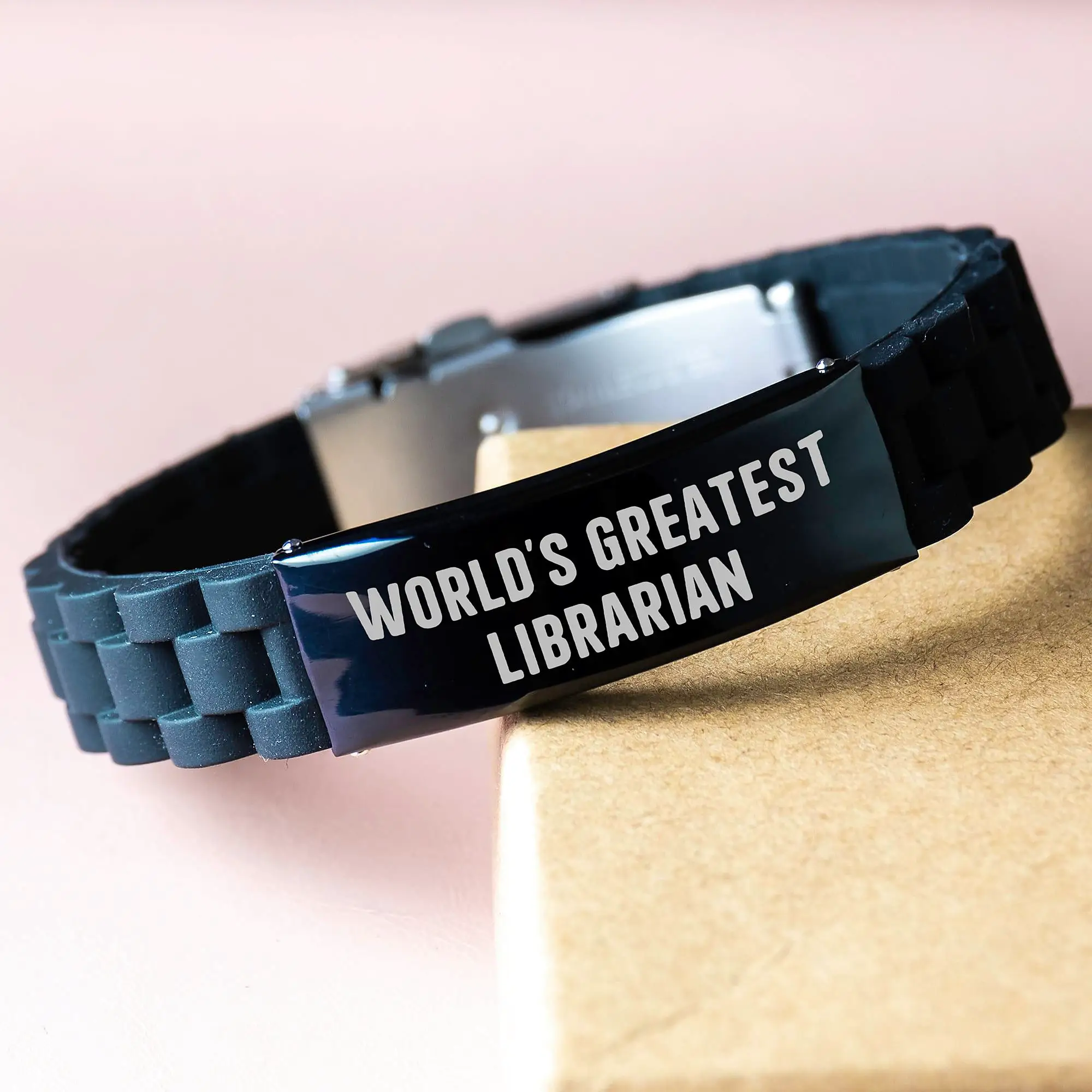 World's Greatest Librarian Funny Librarian Gifts for Her, Unique Glide lock Clasp Bracelet Gifts from Men, Women, Family to Mum on Mother's Day - Image 3