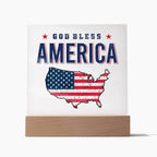 God Bless America Patriotic Acrylic Plaque