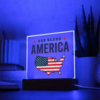 God Bless America Patriotic Acrylic Plaque
