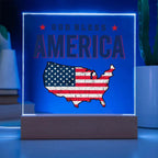 God Bless America Patriotic Acrylic Plaque