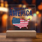 God Bless America Patriotic Acrylic Plaque