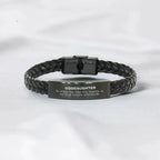Goddaughter Long Distance Relationship No matter the miles that separate us, Our Bond Remains Unbreakable Braided Leather Bracelet Birthday Graduation Christmas Unique Gifts