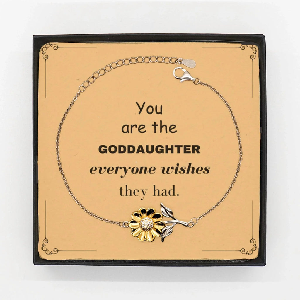 Goddaughter Sunflower Bracelet, Everyone wishes they had, Inspirational Bracelet For Goddaughter, Goddaughter Gifts, Birthday Christmas Unique Gifts For Goddaughter