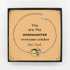 Goddaughter Sunflower Bracelet, Everyone wishes they had, Inspirational Bracelet For Goddaughter, Goddaughter Gifts, Birthday Christmas Unique Gifts For Goddaughter