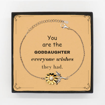 Goddaughter Sunflower Bracelet, Everyone wishes they had, Inspirational Bracelet For Goddaughter, Goddaughter Gifts, Birthday Christmas Unique Gifts For Goddaughter - Mallard Moon Gift Shop