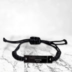 Godmother Black Rope Engraved Bracelet - Always follow your dreams, never forget how amazing you are Birthday Christmas Mother's Day Gifts