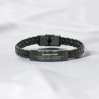 Godmother Long Distance Relationship No matter the miles that separate us, Our Bond Remains Unbreakable Braided Leather Bracelet Birthday Mother's Day Christmas Unique Gifts