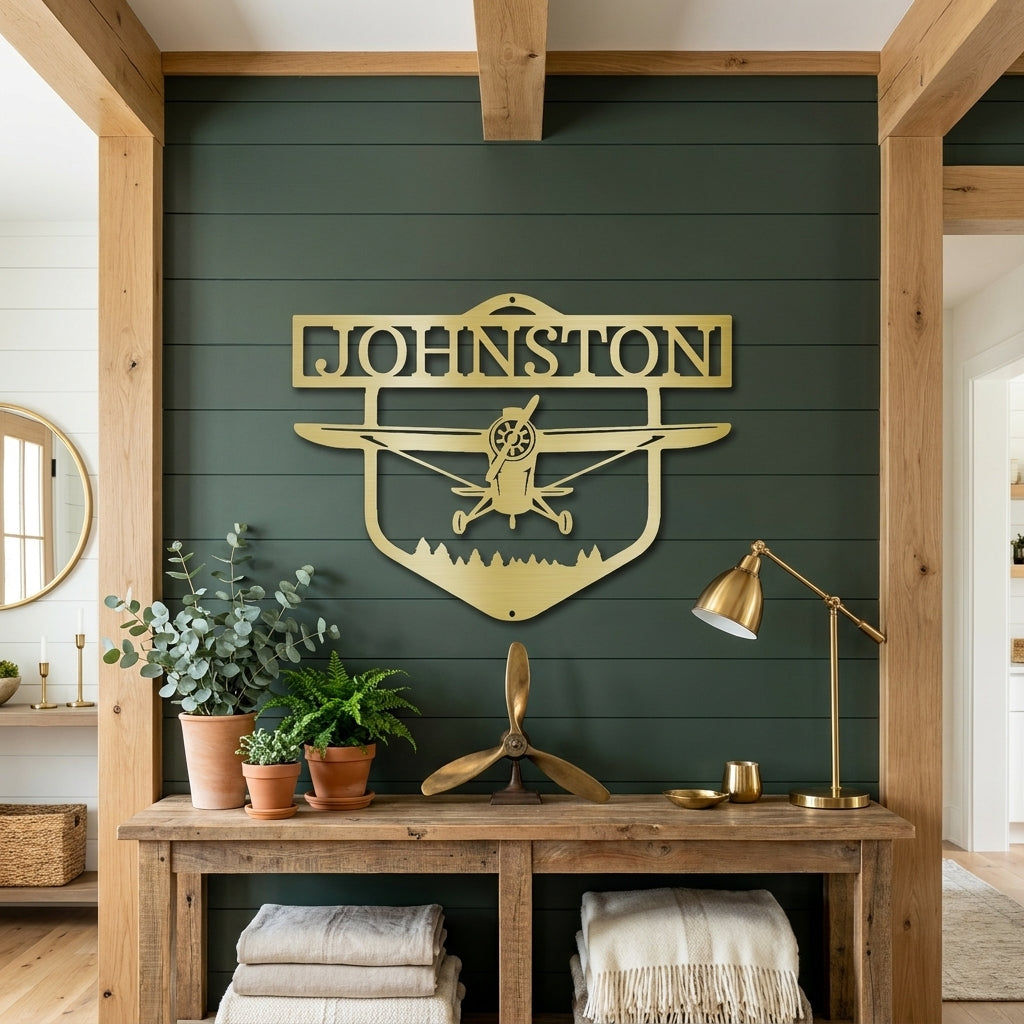 Personalized Airplane Metal Wall Art – Custom Pilot Name Sign – Aviation Decor – Aircraft Wall Art – Gift for Pilots