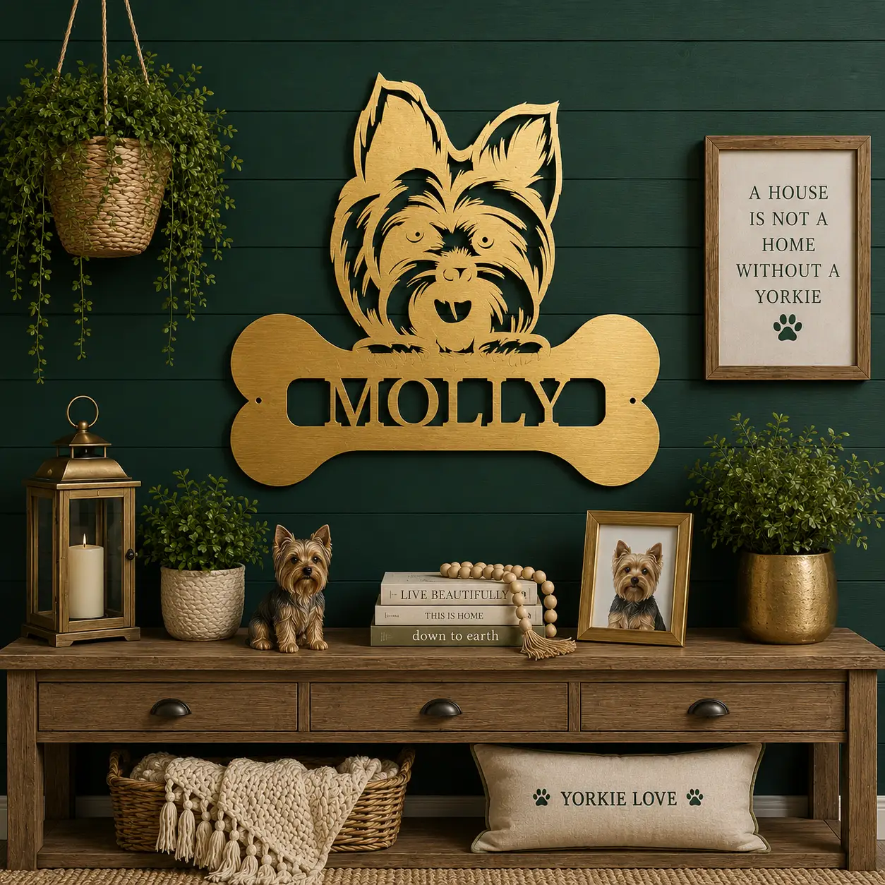 Choose Your Dog Breed Personalized Metal Wall Art – Custom Dog Name Sign, Dog Lover Gift, Laser Cut Steel Wall Hanging