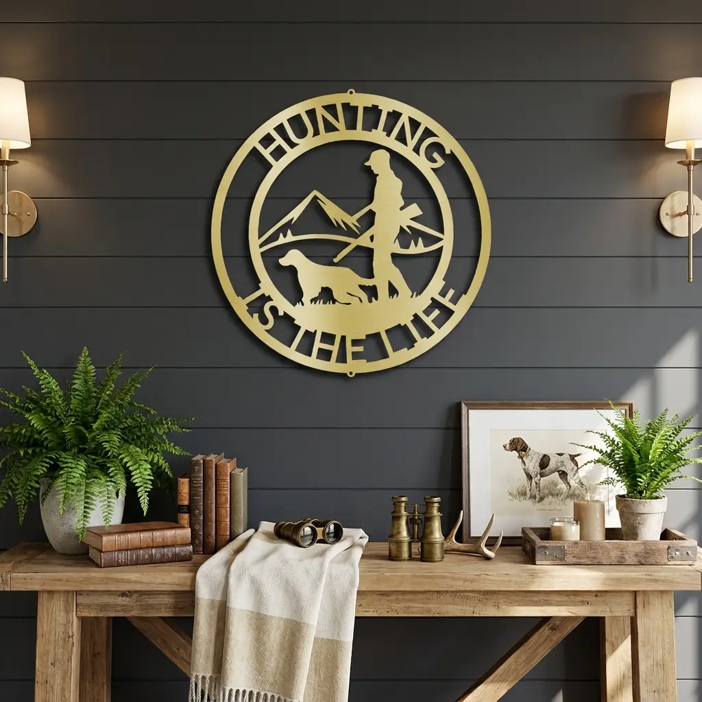 The Hunter Personalized Monogram Indoor Outdoor Steel Wall Sign