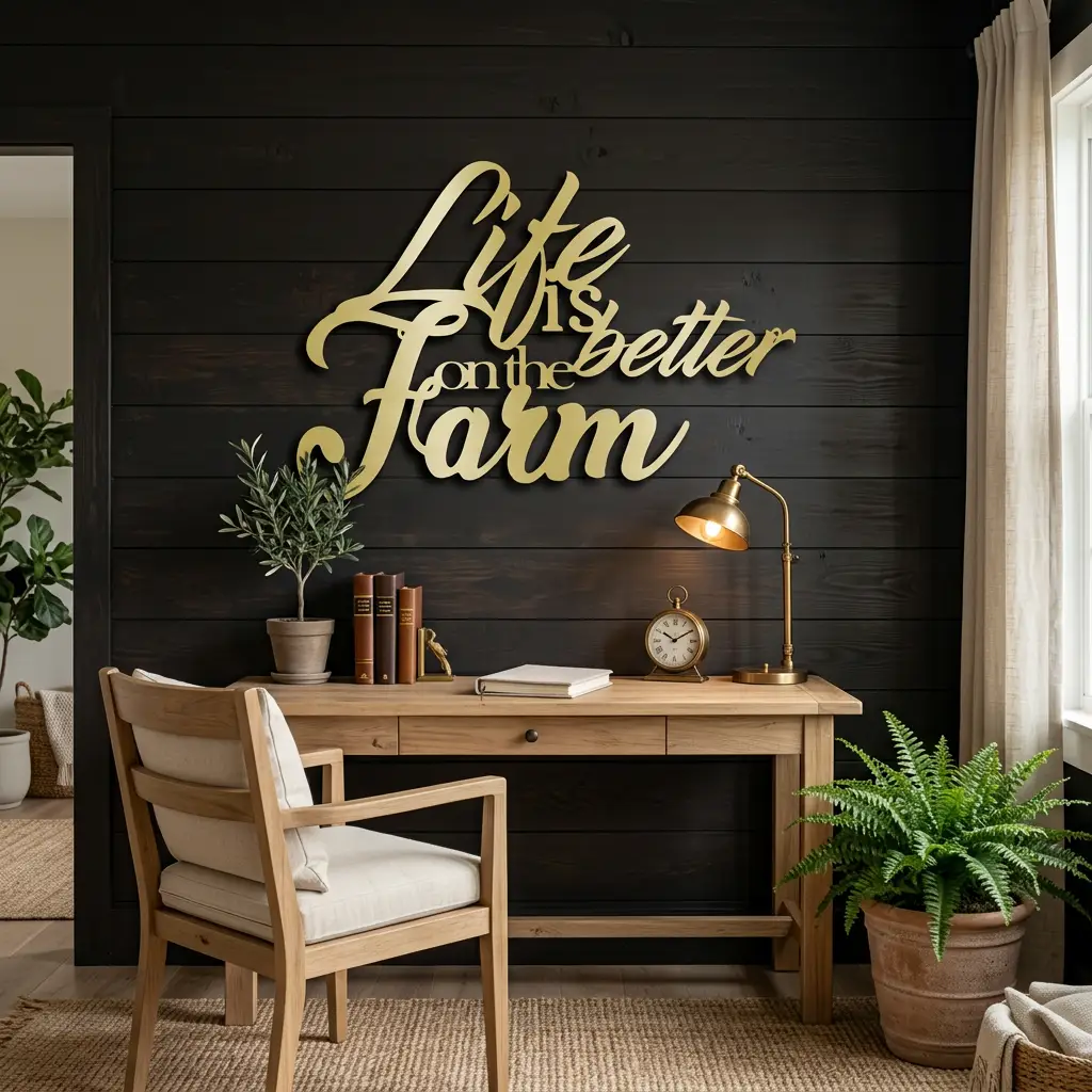 Life is Better on the Farm Quote Indoor Outdoor Steel Wall Sign