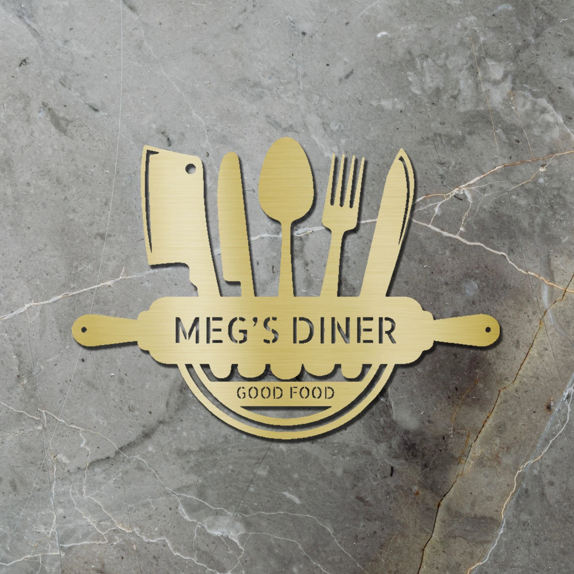 Personalized Kitchen Diner Indoor Outdoor Steel Wall Sign