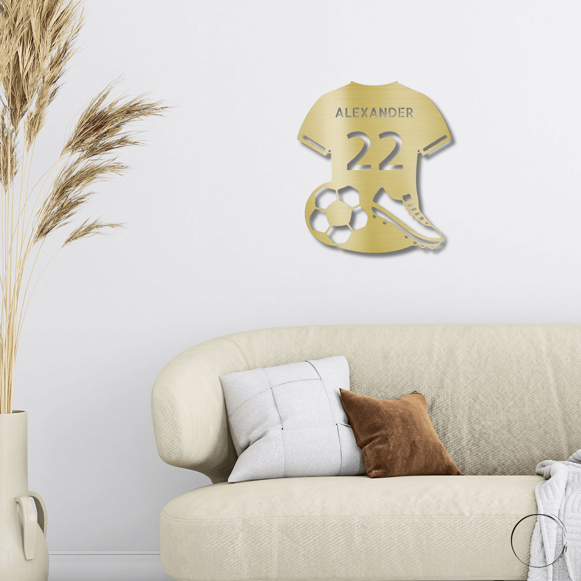 Soccer Jersey Monogram Custom Name Steel Sign Metal Wall Art - Mallard Moon Gift Shop