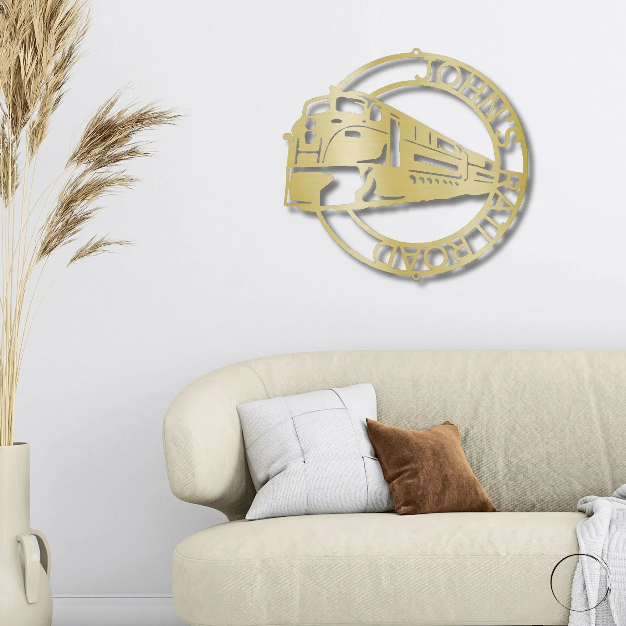 Train Ring Personalized Metal Art Steel Wall Sign