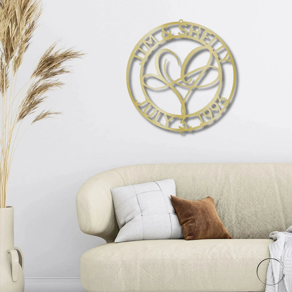 Infinite Love Personalized Name Steel Wall Sign Valentine Anniversary Birthday Gift