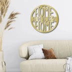 Home Sweet Home Circle Metal Art Wall Sign