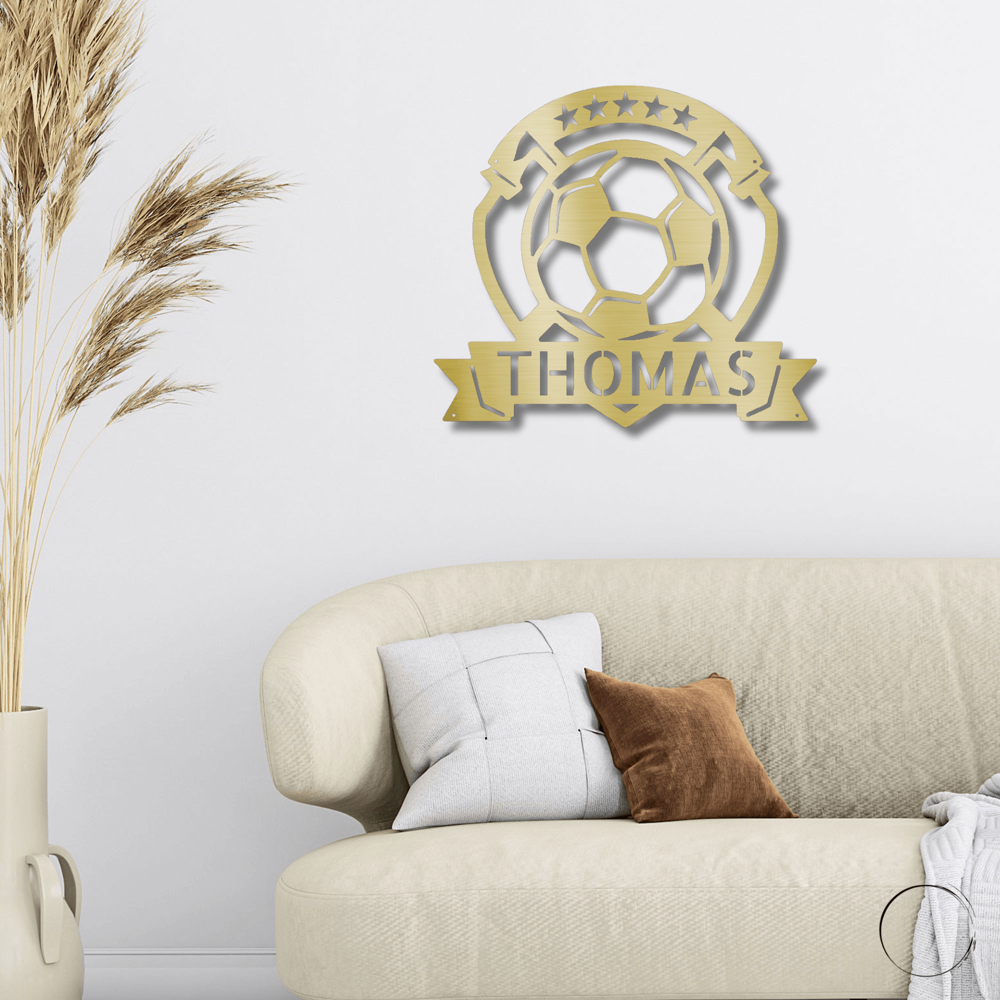 Soccer Plaque Custom Name Steel Wall Sign - Mallard Moon Gift Shop