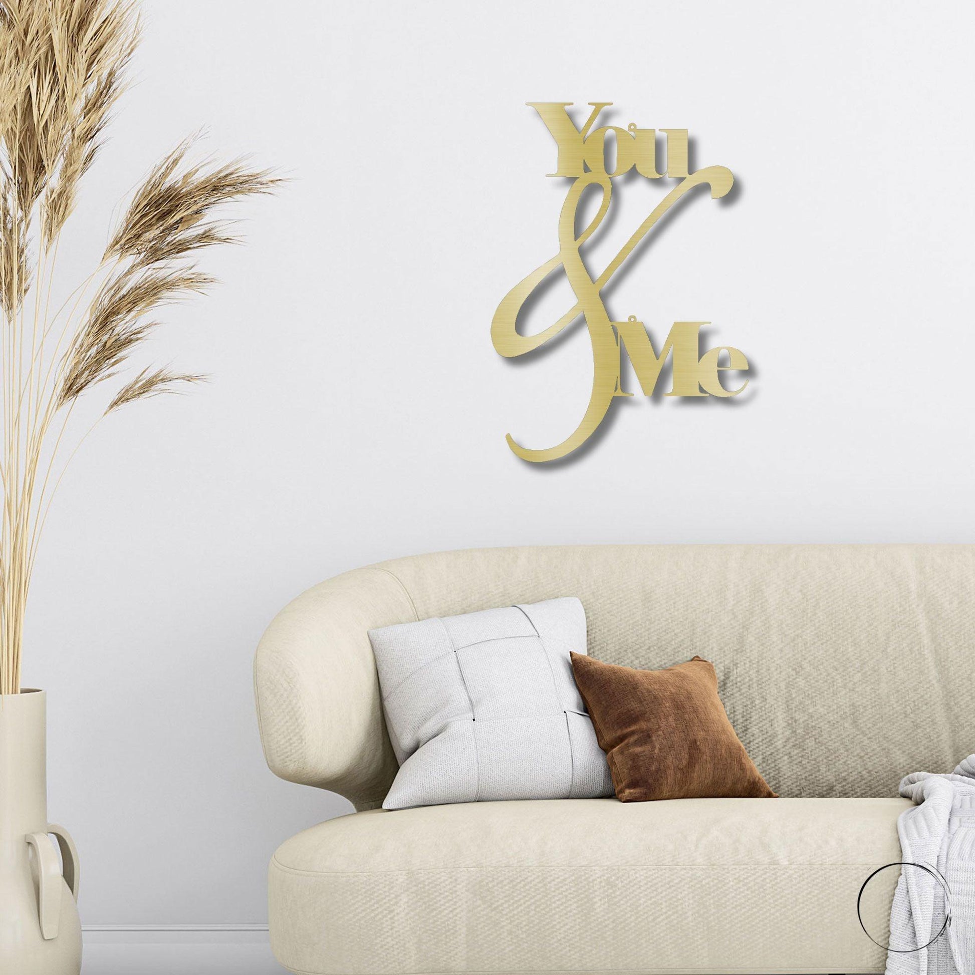 You and Me Quote Indoor Outdoor Steel Wall Sign - Mallard Moon Gift Shop