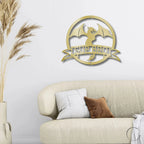 Dragon Banner Personalized Name Metal Art Wall Sign