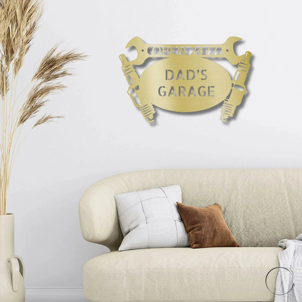 Garage Auto Mechanic Personalized Metal Art Wall Sign