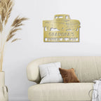 Classic Pickup Truck Custom Name Metal Wall Art