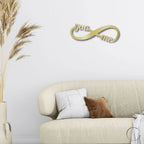 Romantic Home Decor "You & Me" Laser-Cut Infinity Metal Wall Art