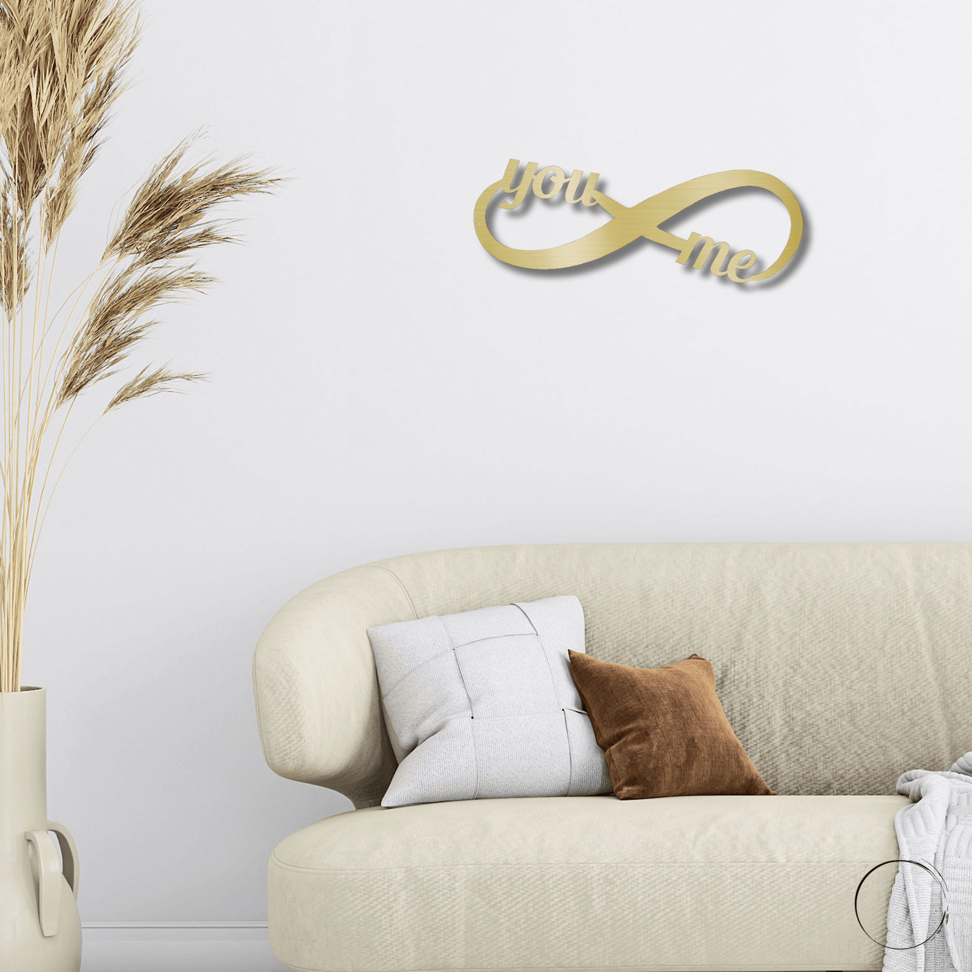 Romantic Home Decor "You & Me" Laser-Cut Infinity Metal Wall Art - Mallard Moon Gift Shop