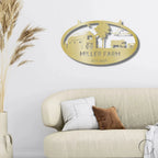 Farmstead Custom Name Monogram Indoor Outdoor Steel Wall Sign